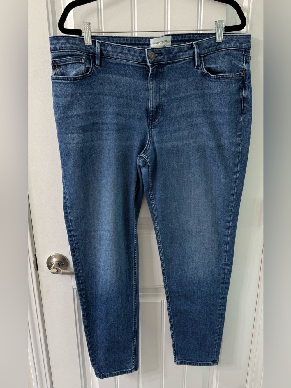 Lafayette 148 New York Mercer Skinny Jeans Stretch Blue Denim Sz 34/US 18